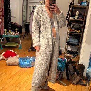 Zara Oversized Cable Knit Duster